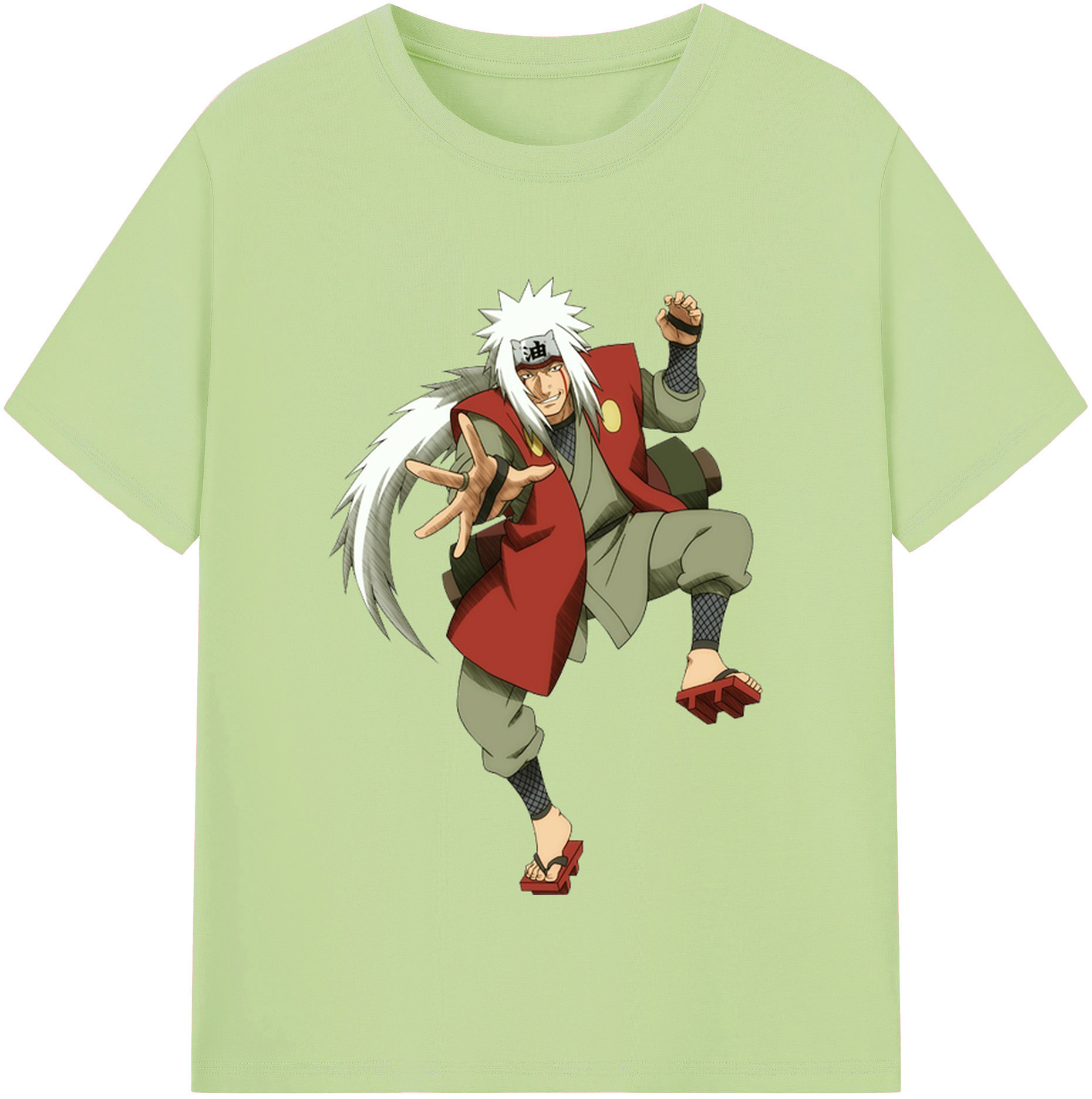（画像用） NARUTO -ナルト- 自来也（じらいや） Jiraiya 綿100％半袖Tシャツ（フロントプリント）